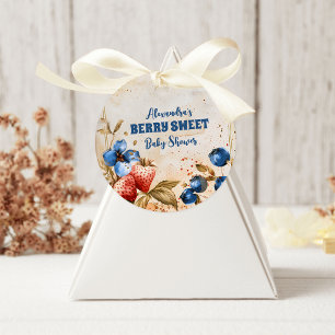 Blueberry Berry Sweet Baby Shower Classic Round Sticker