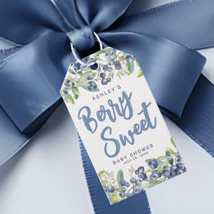 Blueberry Berry Sweet Baby Shower Gift Tags