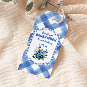 Blueberry Berry Sweet Baby Shower Gift Tags