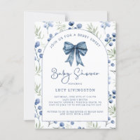Blueberry Berry Sweet Baby Shower Invitation