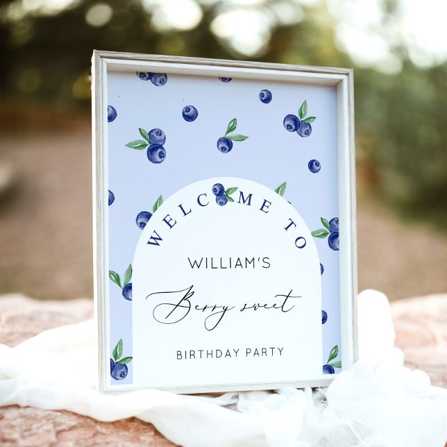 Blueberry Berry sweet birthday party welcome Poster (Creator Uploaded)