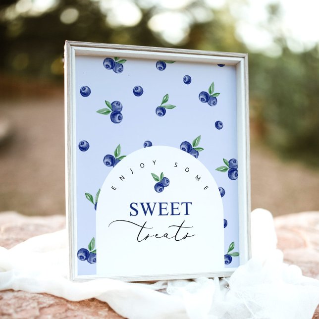 Blueberry berry sweet treats birthday party poster (Creator Uploaded)