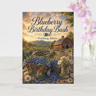 Blueberry Birthday Bash Fryeburg Maine Greeting Card