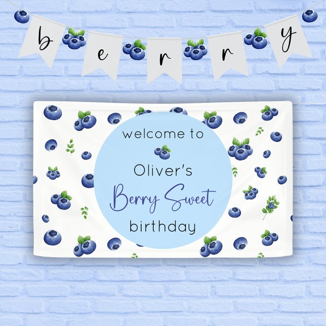 Blueberry Birthday Berry Sweet Banner (Creator Uploaded)