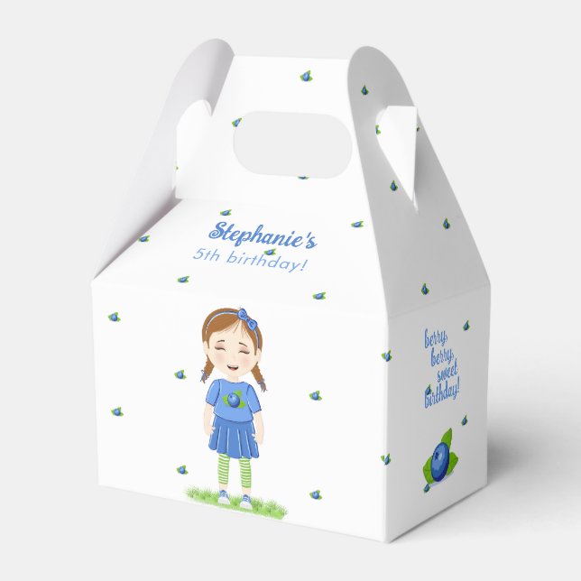 Blueberry Birthday  Favour Box (Back Side)
