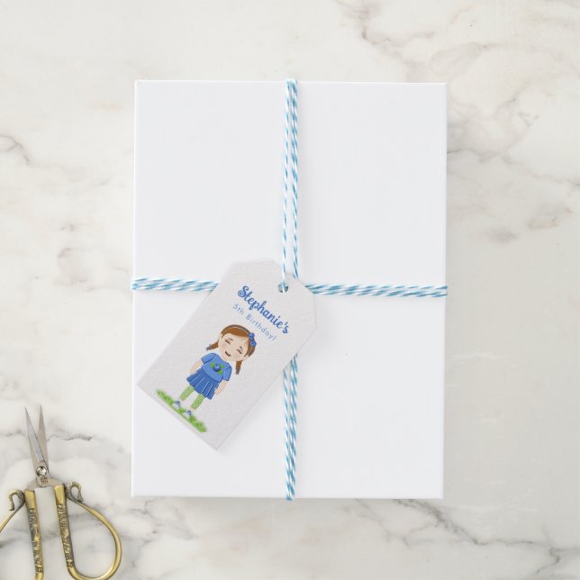 Blueberry Birthday  Gift Tags (With Twine)