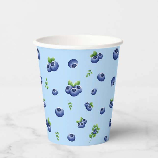 Blueberry Birthday Paper Cups (Front)