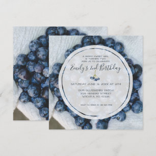 Blueberry Birthday Party Invitation