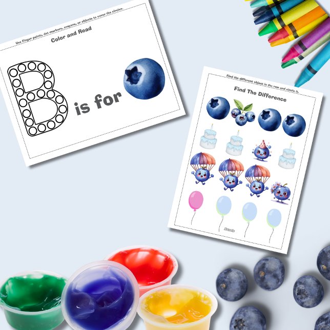 Blueberry Birthday Preschooler toddler Game card (Blueberry Birthday Preschooler toddler Game card)