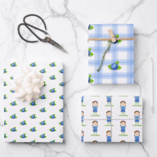 Blueberry Birthday Wrapping Paper Sheet