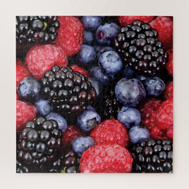 Blueberry, Blackberry and Raspberry Jigsaw Puzzle (Vertical)
