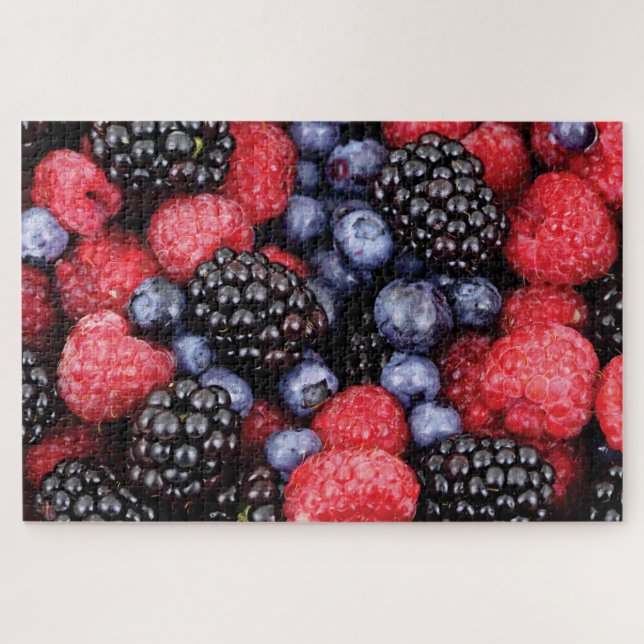 Blueberry, Blackberry and Raspberry Jigsaw Puzzle (Horizontal)