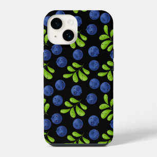 Blueberry Bliss: Fresh Fruit Pattern Design iPhone 14 Case