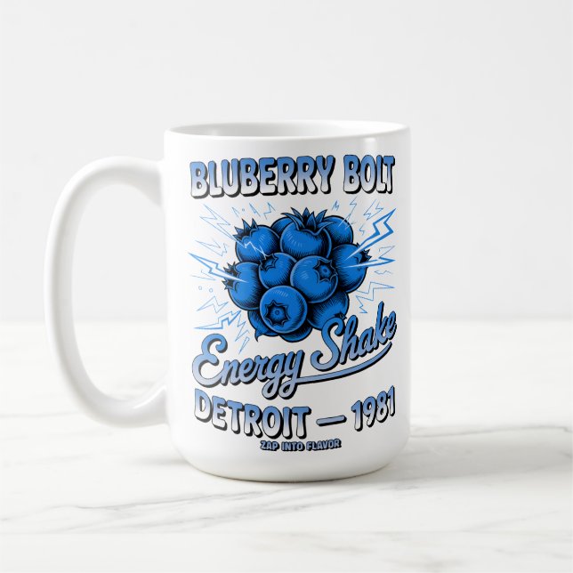 Blueberry Bolt Coffee Mug (Left)