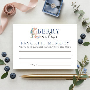 Blueberry Bridal Shower Favourite Memory Card