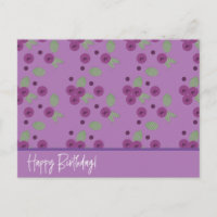Blueberry Bunch Greenery Fruit Pattern