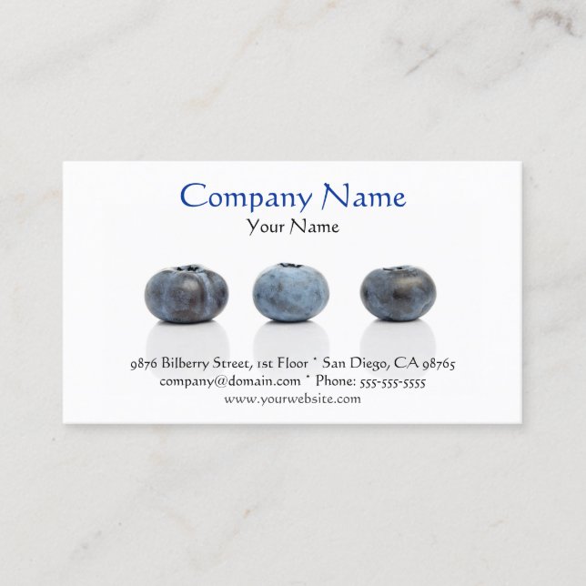 Blueberry Business Card (Front)