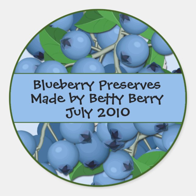 Blueberry Canning Labels (Front)