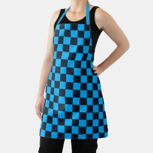 Blueberry checkered pattern apron