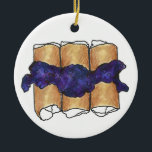 Blueberry Cheese Blintzes Jewish Deli Cuisine Ceramic Tree Decoration<br><div class="desc">Ornament features an original marker illustration of delicious blueberry cheese blintzes,  a classic in Jewish deli cuisine.

This design is also available on other products. Don't see what you're looking for? Need help with customisation? Contact Rebecca to have something designed just for you.</div>
