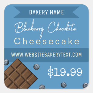 Blueberry Chocolate Cheesecake Square Sticker