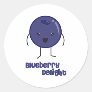 Blueberry Classic Round Sticker