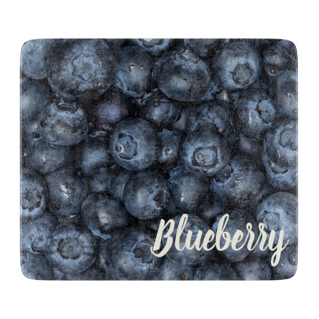 Blueberry Close Up Detail for Vegans Cutting Board (Front)
