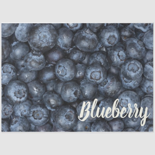 Blueberry Close Up Detail for Vegans Tissue Paper (Front)