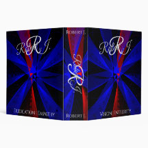 Blueberry Color Abstract Geometric Virtue Binder