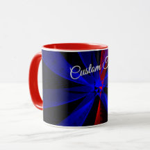 Blueberry Colour Abstract Geometric Coffee Mug