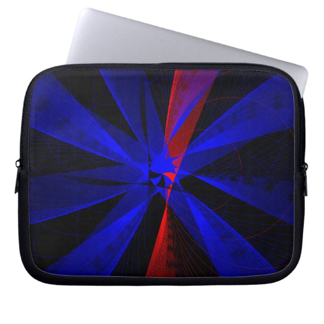 Blueberry Colour Abstract Geometric Electronics Ba Laptop Sleeve (Front)