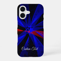 Blueberry Colour Abstract Geometric iPhone 16 Case