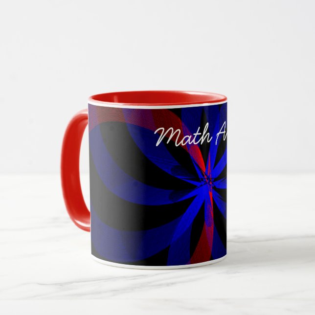 Blueberry Colour Centre Geometric Coffee Mug (Front Left)