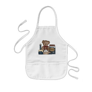 Blueberry Country Bear kids apron