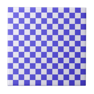 Blueberry cream checkered pattern tile