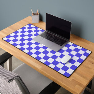 Blueberry cream chequered pattern desk mat