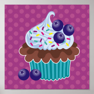 Blueberry Cupcake Canvas Print
