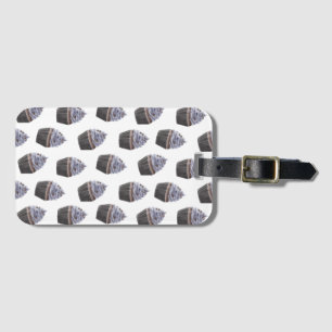 Blueberry Cupcake Illustration Luggage Tag