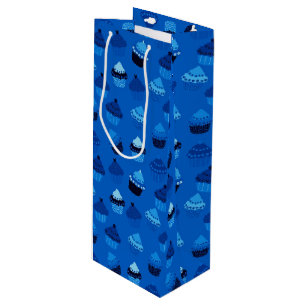 Blueberry cupcakes wine gift bag