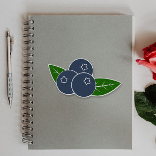 Blueberry Custom-Cut Vinyl Stickers
