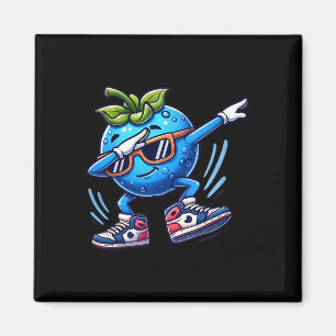 Blueberry Dabbing Dancing Blueberry Fruit  Magnet