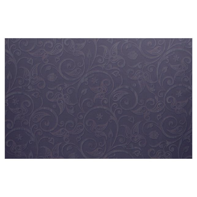 Blueberry Damask Style Brocade Fabric (Fat Quarter)