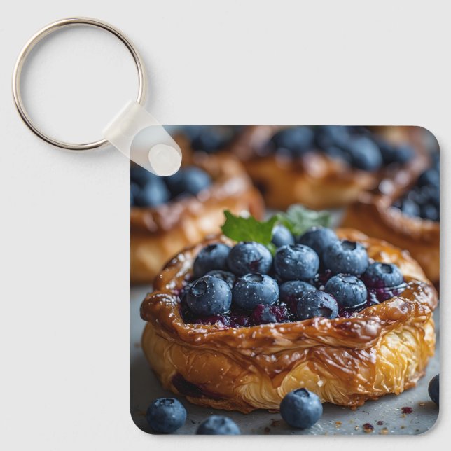 Blueberry Danish Pastry Key Ring (Front)