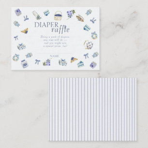 Blueberry Dessert Baby Shower Diaper Raffle Enclosure Card