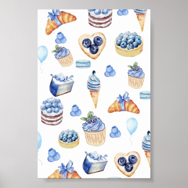 Blueberry Dessert Lover’s Poster (Front)