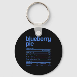 Blueberry E Nutrition Facts Funny Thanksgiving Chr Key Ring