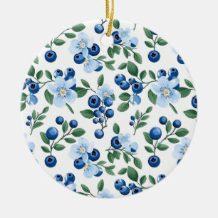 Blueberry Floral Ornament
