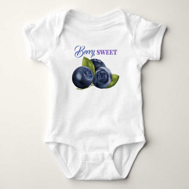 Blueberry Fruit Baby Bodysuit (Front)