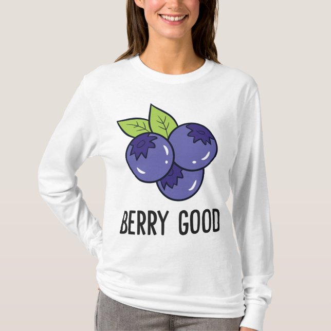 Blueberry Fruit Berry Good Blueberry Fruit Love Bl T-Shirt (Front)