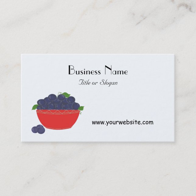 Blueberry Fruit Design Business Card (Front)